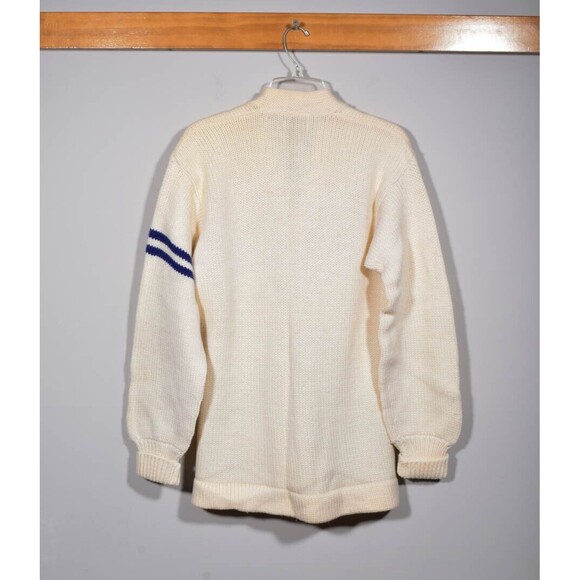 50s 60s Princeton All Wool Cream Bishop McDevitt HS Varsity Letterman Sweater - Picture 3 of 4